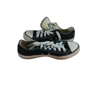 Converse Unisex Low-Top Black Sneakers Size 5.5/7.5 J01 O